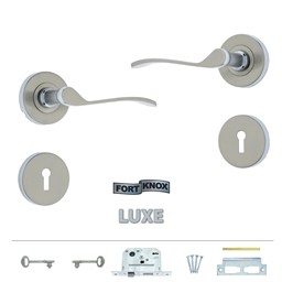 M7A40 - 2 Lever Lockset Wild Star Rose
